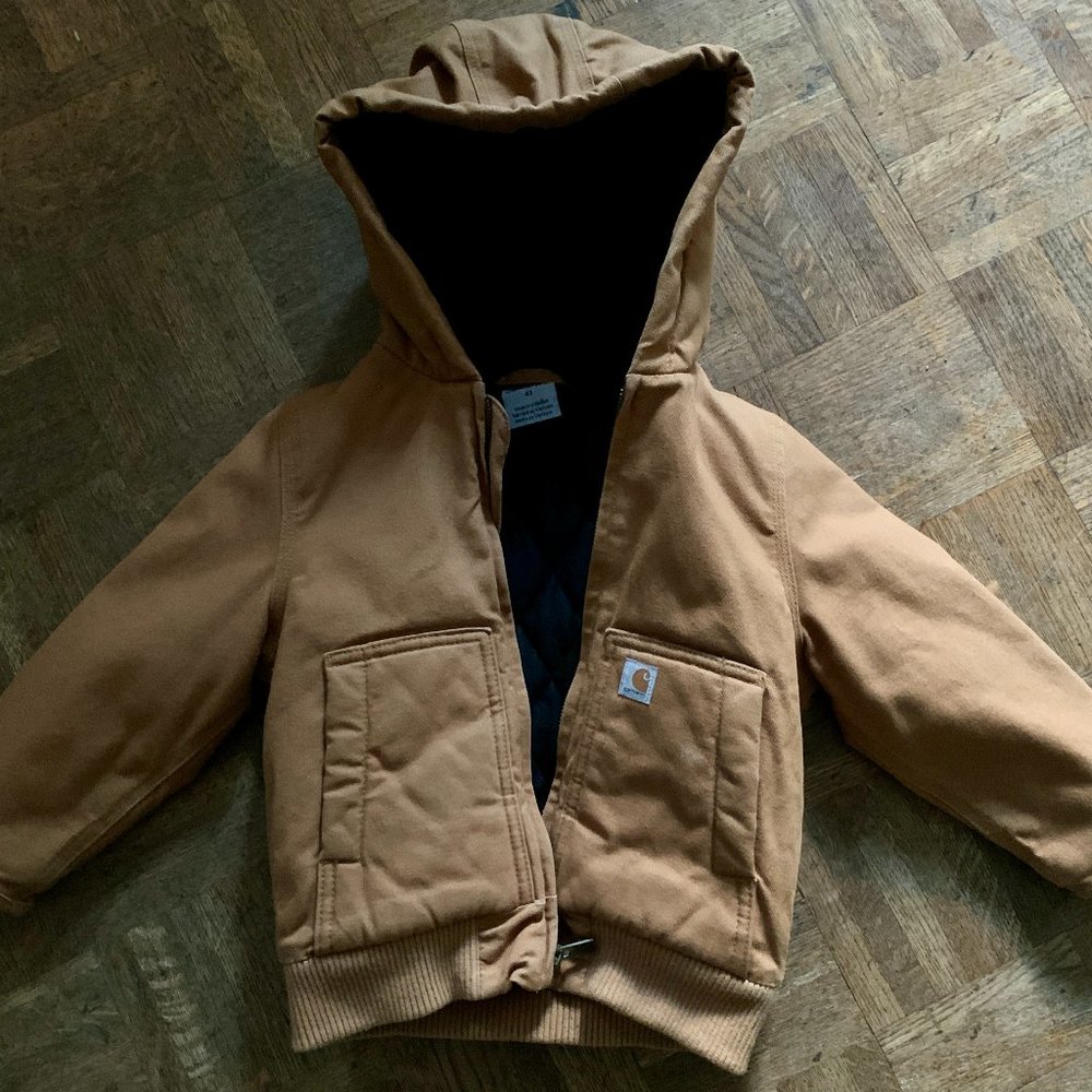 Carhartt Boys' Canvas Insulated Hooded Active Jac